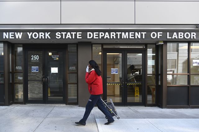 The New York Department of Labor building in Downtown Brooklyn on April 1st.